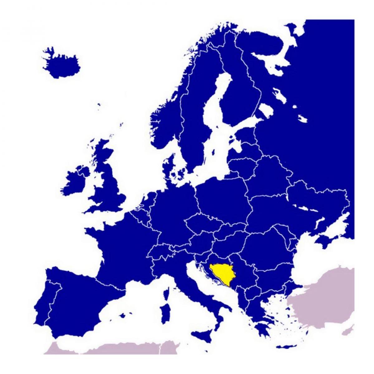 מפה של בוסניה והרצגובינה אירופה