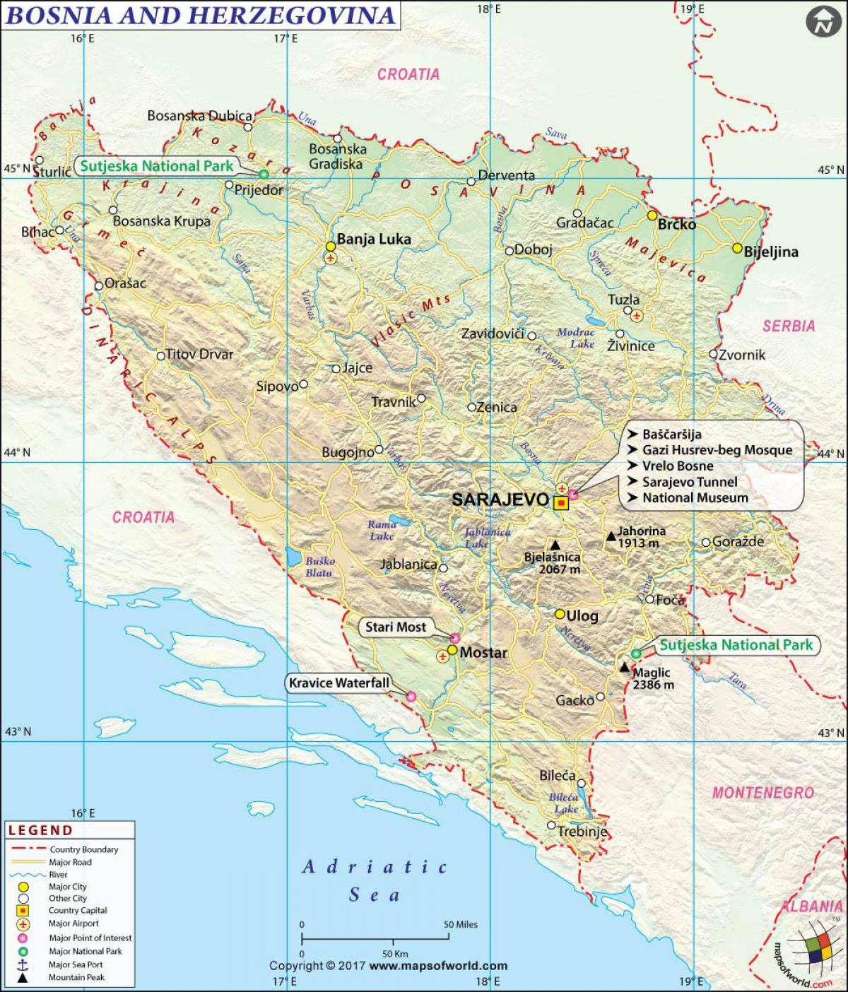 מפה של בוסניה המדינה