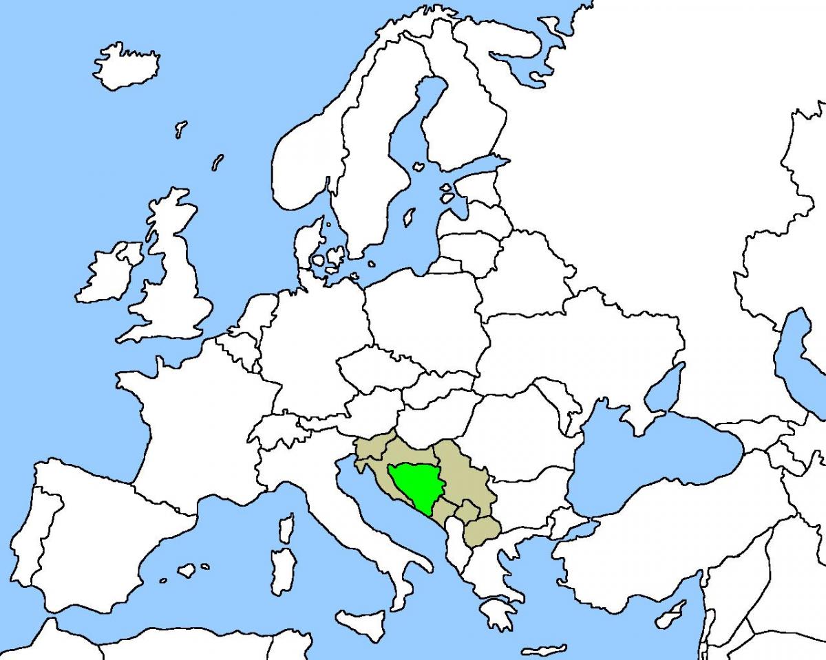 מפה של מיקום על בוסניה 