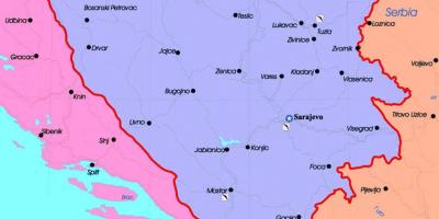בוסניה והרצגובינה המפה הפוליטית