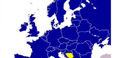 מפה של בוסניה והרצגובינה אירופה