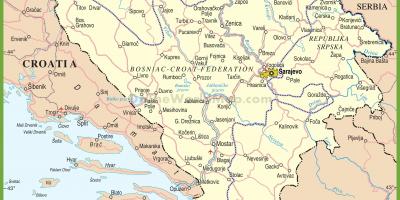 מפה של בוסניה הכביש
